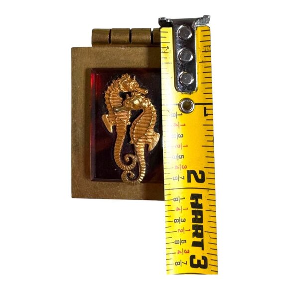 Vintage Jean Painleve Bakelite Seahorse Pendant Brass Art Deco Made In France - Picture 5 of 7